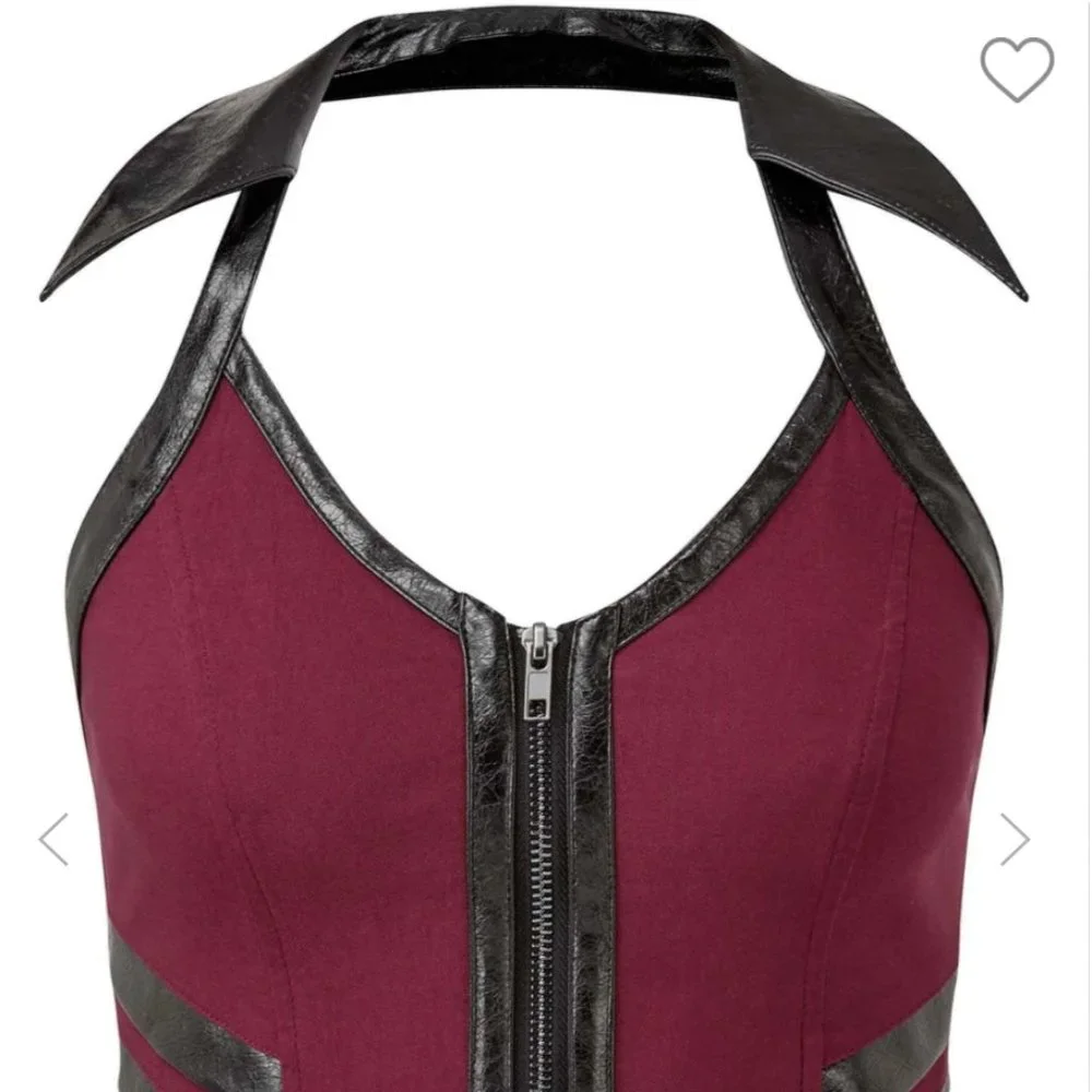 Killstar Anita Ammo Sexy Blood Red Halter Top XXL - Picture 3 of 4